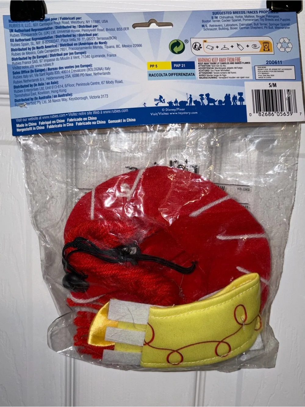 Rubie's Toy Story Jessie Dog Costume Accessories Set Hat & Cuffs S/M Polyester